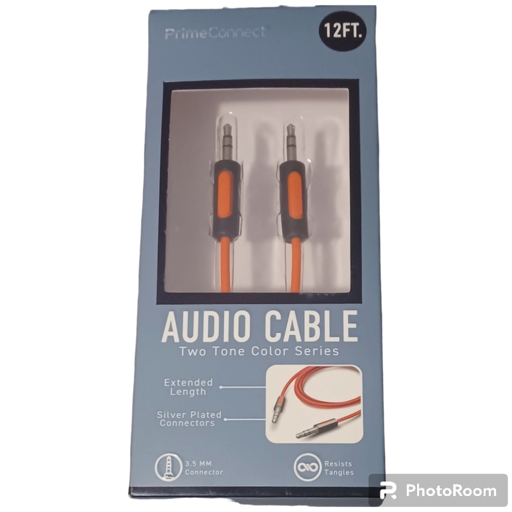4/$20 BNIB Prime Connect Audio Cable 12 ft